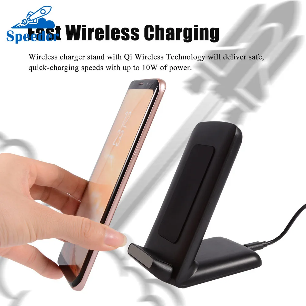 

10W Wireless Charger For iPhone X 8 Plus For Samsung S8 Note5 Qi Wireless Charging Mobile Phone Quick Charger Phone Holder Stand