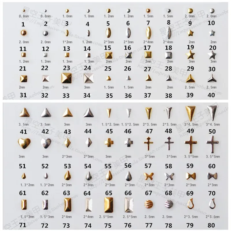 

2015 Japan New 1000pcs/bag Nail Art Decoration Mini Rivet Square Triangle Drop Heart Cross Mental Nail Polish Sticker Nail Tools