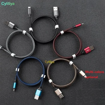 

500pcs Micro usb type C cable data fishing line braided usb high speed fast charging cable for samsung cell phones cable