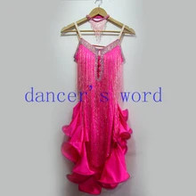 Стиль Костюмы для латинских танцев Сексуальная кисточка спандекс конкурс латиноамериканских танцев платье для женщин Детские платья для латинских танцев S-4XL