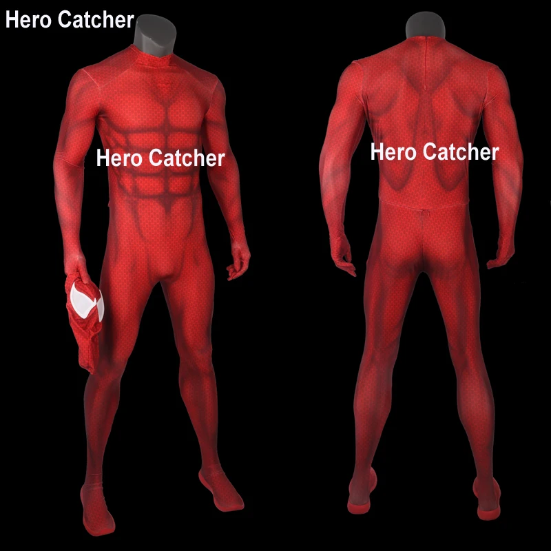 Hero Catcher Top Quality Scarlet Spiderman Cosplay Costume Muscle Shade Scalet Spider Man Costume Fullbody Zentai Suit