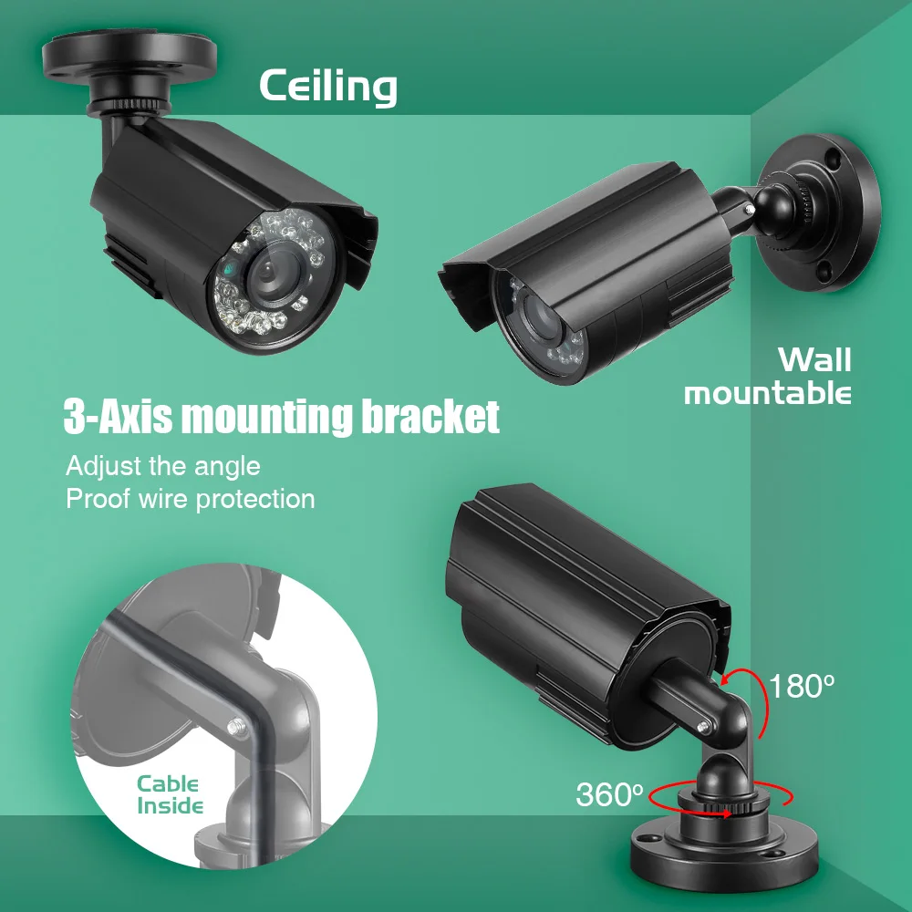  16PCS/lot 1200TVL Metal Bullet IR Cut CCTV Camera Filter Night Vision Video Outdoor Waterproof IR S - 32892939300