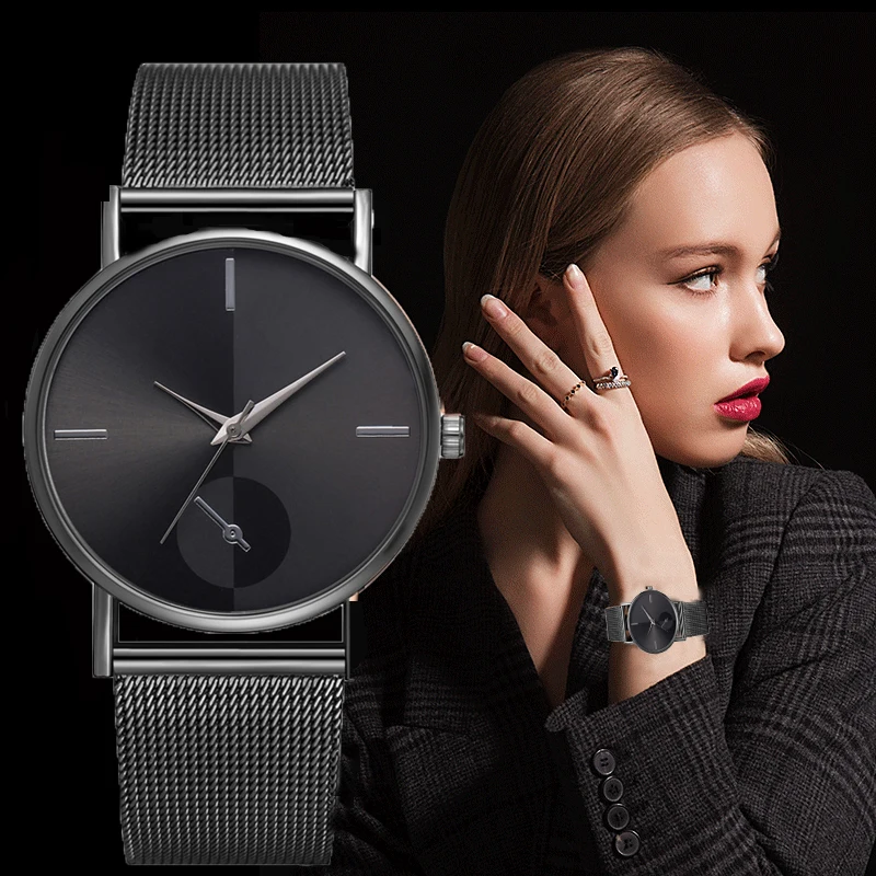 

Relogio Feminino Women Watches Ladies Quartz Brief Stainless Steel Wristwatch Female Clock reloj mujer Montre Femme Gifts
