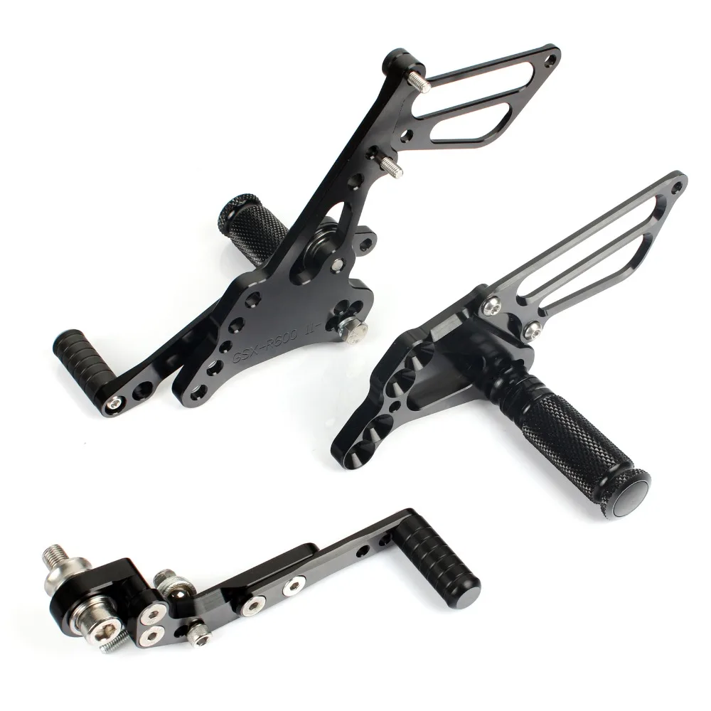 

BIKINGBOY Rearsets Rear Sets Foot Pegs Rests for GSXR 600 GSX-R 750 11 12 13 14 15 16 17 18 Adjustable Footpegs Footrests Billet