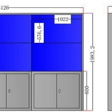 Подгонянные стенды шкафа для lcd led видео стены