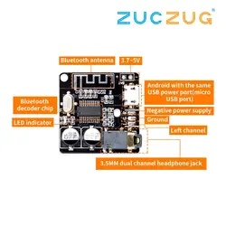 VHM-314 Bluetooth плата аудиоресивера Bluetooth 4,1 mp3 декодер не допускающий потерь доска Беспроводной музыке стерео модуль