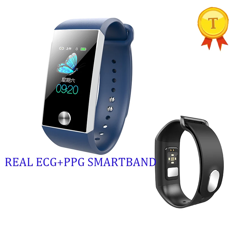 

newest ECG PPG Smartband Medical Device Portable Wireless Electrode Watch Band Bracelet Wristband Digital Smartband for iphone 7