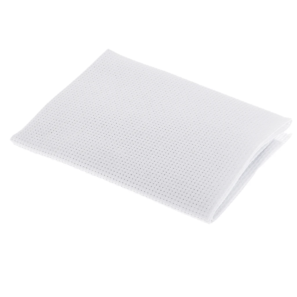 White 11 14 Count Cross Stitch Cloth Aida Fabric DIY Hand Embroidery Cloth