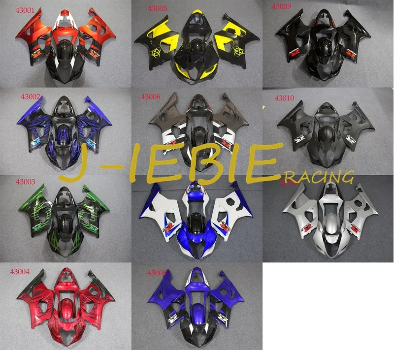 

ABS Injection Fairing Body Work Frame Kit for SUZUKI GSXR 1000 GSXR1000 K3 2003 2004