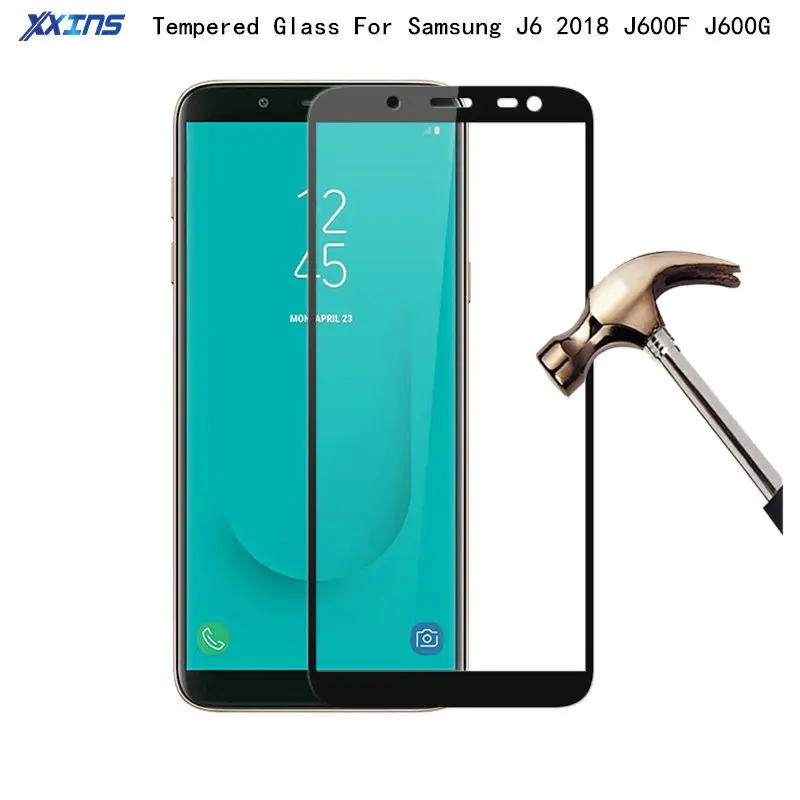 

Tempered GLASS For Samsung Galaxy J6 2018 Full screen cover Protector smart phone on6 J600F J600G anti burst Protective Film