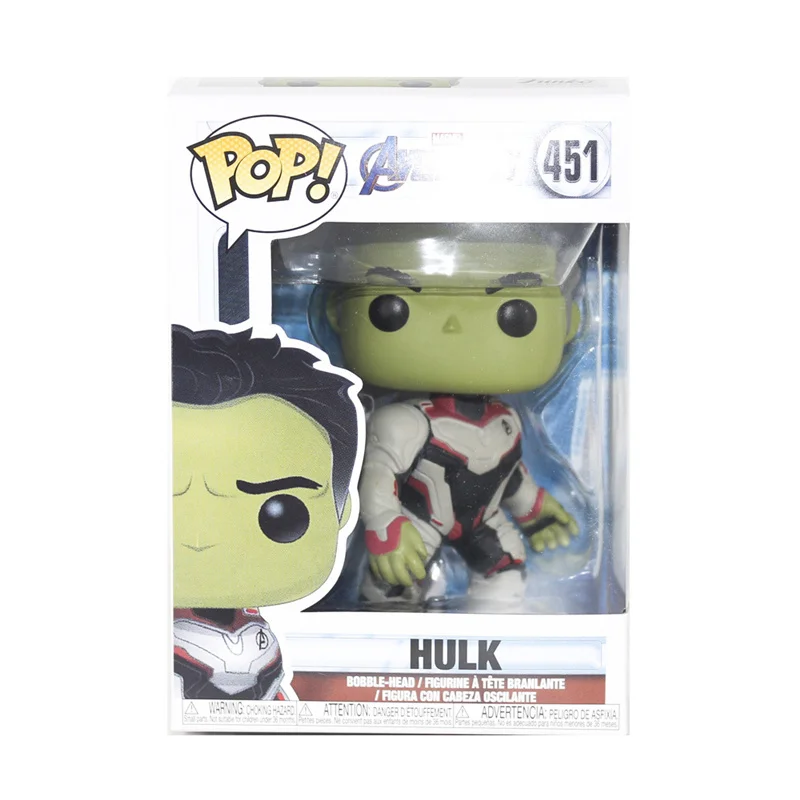 FUNKO POP Мстители из комиксов Marvel Endgame TONY STARK HULK THANOS Экшн фигурки Коллекция Модель игрушки для детей Рождественский подарок