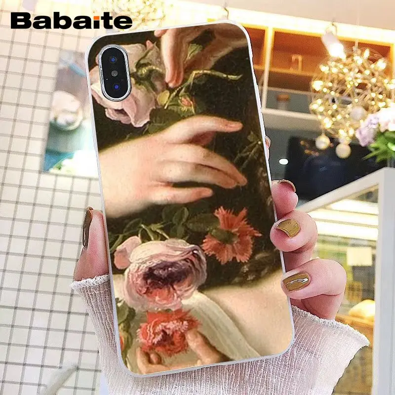 Young Woman Lady with Daisies roses Flower Art Painting 