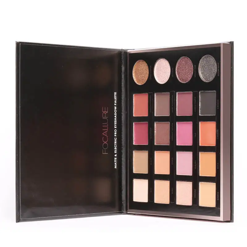 FOCALLURE Nuovo Altamente Pigmentato Scintillio дельи Occhi Ombra вспышки Shimmer con Буш Маркер палитры Trucco Viso