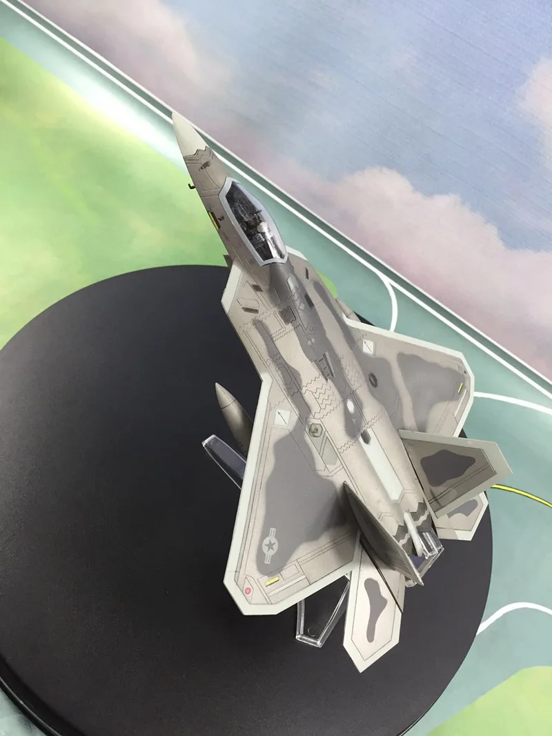 Коллекционный 1/72 масштаб военный сплав авиасимулятор F-22 Raptor самолет-истребитель со статической моделью для фанатов детский подарок