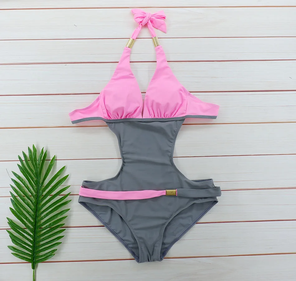 Pocket Girl купальники больших размеров купальник женский swimwear монокини с высоким