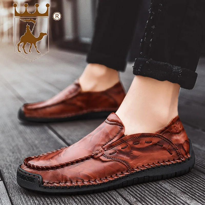 

BACKCAMEL2019 Spring New Leather Men's Business Shoes Casual Set Foot Leather Head Rubber Bottom Wear-resistant SIZE39-48