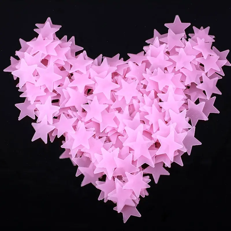 100pcsbag Luminous Star Stickers Bedroom Fluorescent Painting Toy stickers Glow in the Dark  Decoration Toys for Kids Children (10)