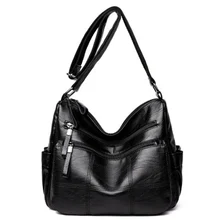 Роскошные женские сумки через плечо для женщин двойная молния дизайнерская Повседневная Высококачественная деловая женская сумка на плечо