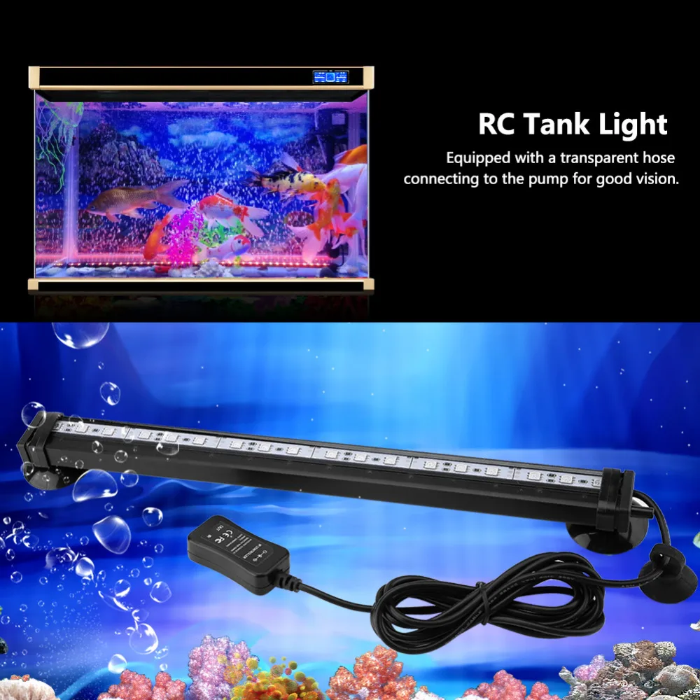 Waterproof Fish Tank Light Multi Color 16/31/46cm Aquarium LED Lighting
