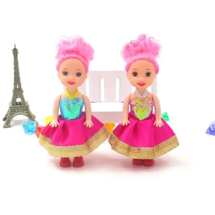 10cm Sister Kelly Dolls Cute Little Pink Hair Kelly Doll Toys Fashion ...