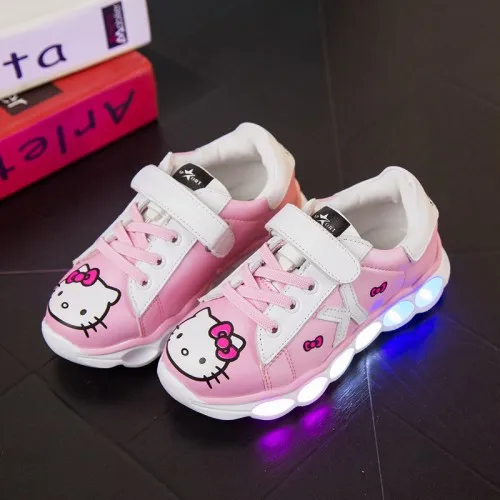 2130 USB Charging Toddler Girls Children Shoes Krasovki Luminous