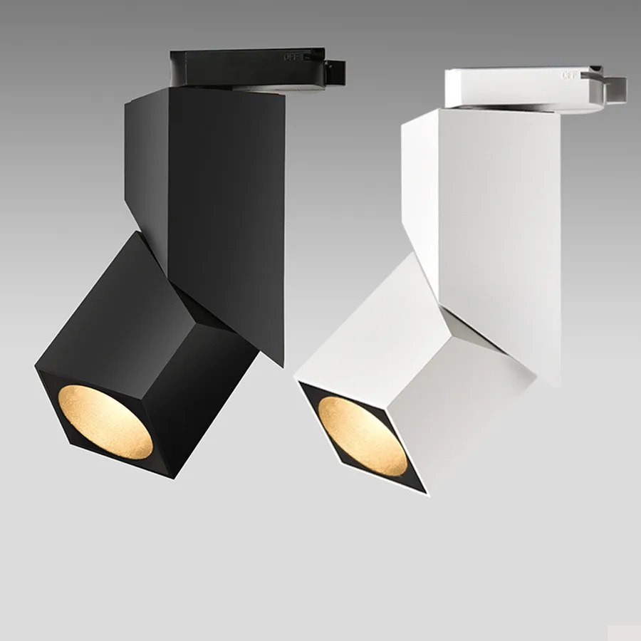 Loja de Roupas 7 Thrisdar w 12 w Cob Levou Luz Pista Holofotes Teto Superfície Montado Levou Downlight Cozinha Loja Ferroviário Holofotes 9 7 Thrisdar W 12 W COB LEVOU