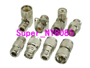 

8pcs/set UHF PL259 SO239 to N Flange Slide-on Right angle RF Coaxial connector adapter
