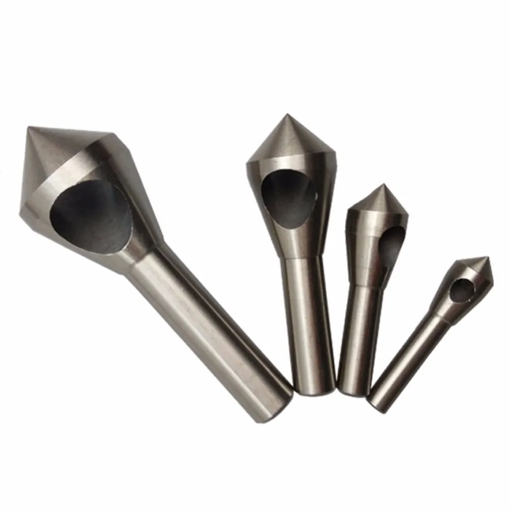 

4pcs/Set Countersink Deburring Drill Titanium Taper Hole Cutter Steel/Aluminum Countersunk Head Chamfering Tools