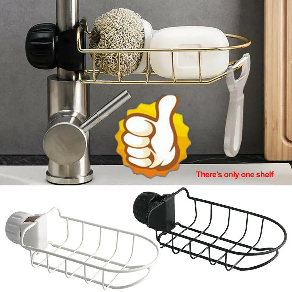 

Hot Home Kitchen Faucet Sink Sponge Hanging Tap Hanging Storage Holder Rack
