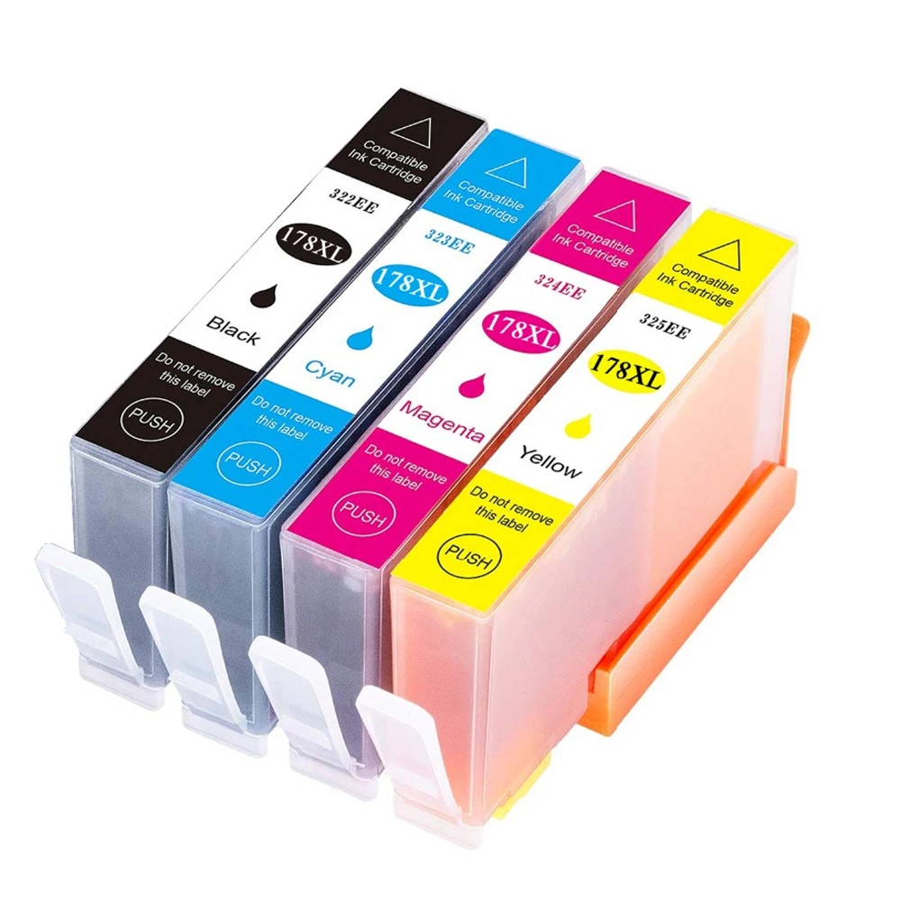 4Pack 178xl Compatible Ink Cartridge Replacement for HP 178 XL for HP Photosmart 7515 5515 B109a