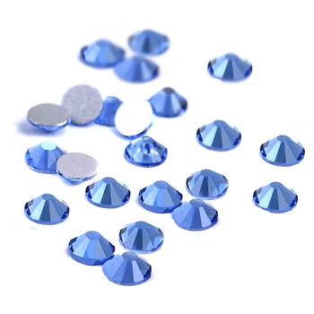 

#2058NoHF SS20 Light Sapphire 4.6-4.8mm Nails Art FlatBack Non Hotfix RhineStones for Clothes Garment Accessories Clothes Decora