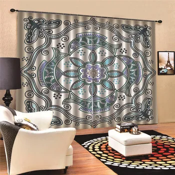 

Flower Luxury Curtains for Living Room Window Treatments Blackout for Bedroom Noble Drapes Sheer 3D Digital Print MA29