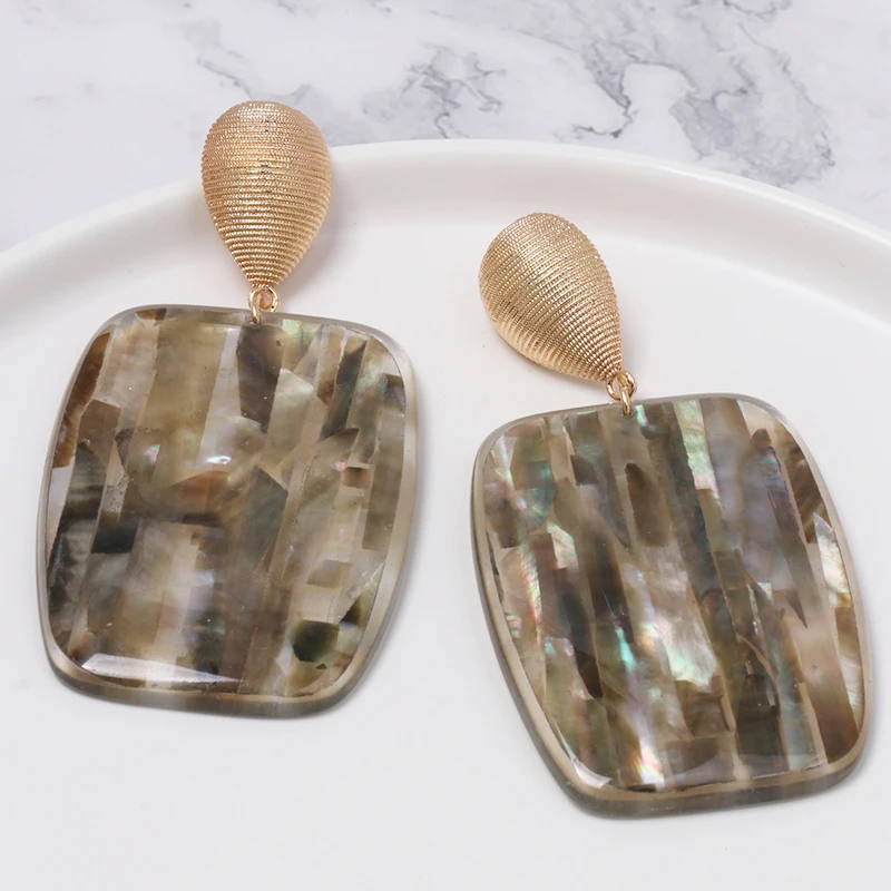 Jujia ZA 2019 Мода Для женщин Jewelry аксессуары Летний пляж Sea девушки большие сережки