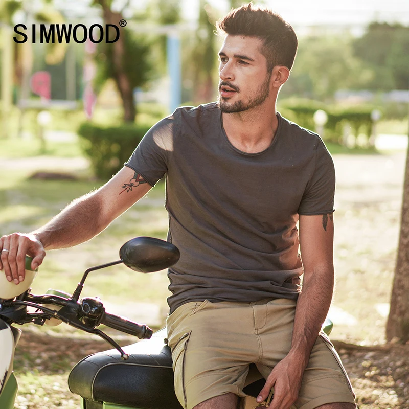 SIMWOOD Brand 2019 Hot Sale New Men Clothing T shirt Summer Short Sleeve O-neck Casual Slim Tops Tees Free Shipping 180050 SIMWOOD Brand 2019 Hot Sale New Men Clothing T shirt Summer Short Sleeve O-neck Casual Slim Tops Tees Free Shipping 180050