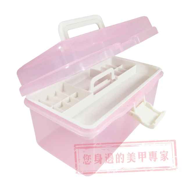 Quality Nail Art Tool Box Supplies Translucent Quality Nail Art Tool Box Supplies Translucent Storage Finishing Plastic Double Layer