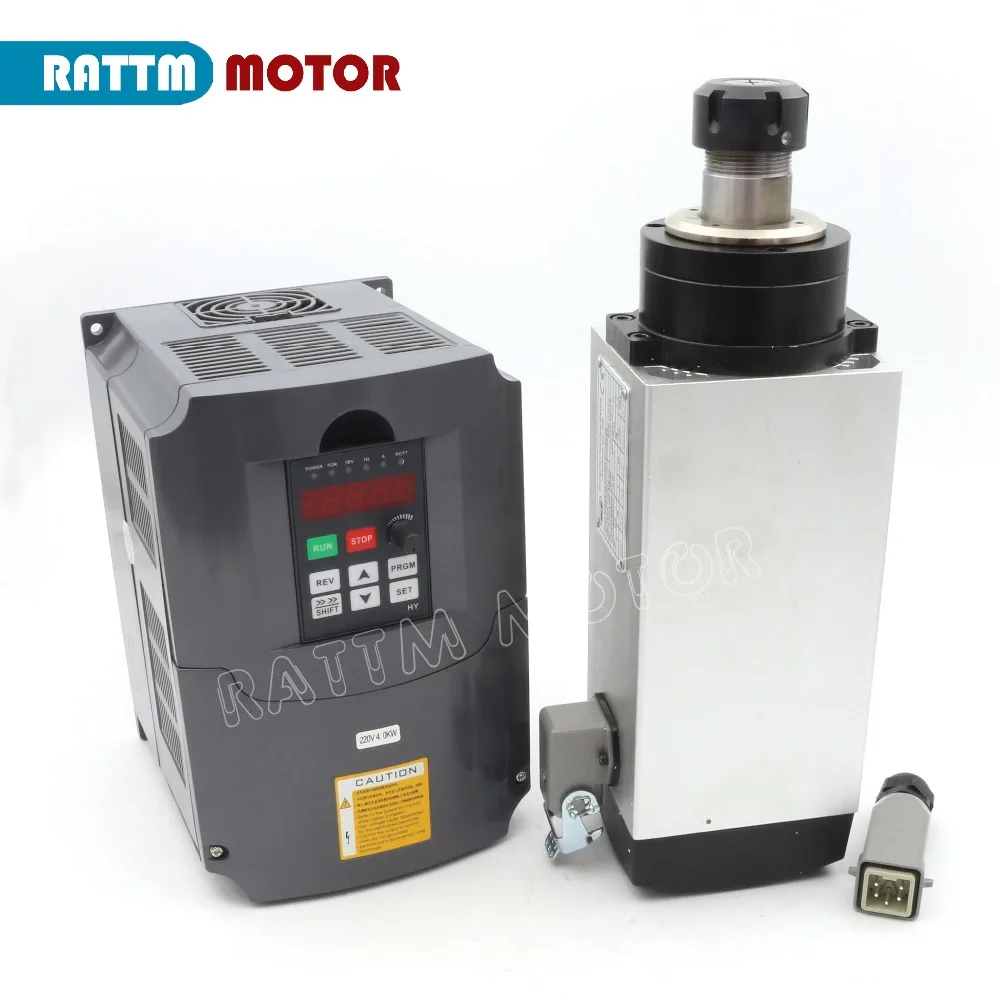 EU/UK Delivery!!CNC Square 4KW Air-cooled ER25 Spindle motor 220V 18000rpm 4 bearing, 300Hz&4KW VFD/Inverter Huanyang 220V цена EU/UK Delivery!!CNC Square 4KW Air-cooled ER25 Spindle motor 220V 18000rpm 4 bearing, 300Hz&4KW VFD/Inverter Huanyang 220V цены онлайн