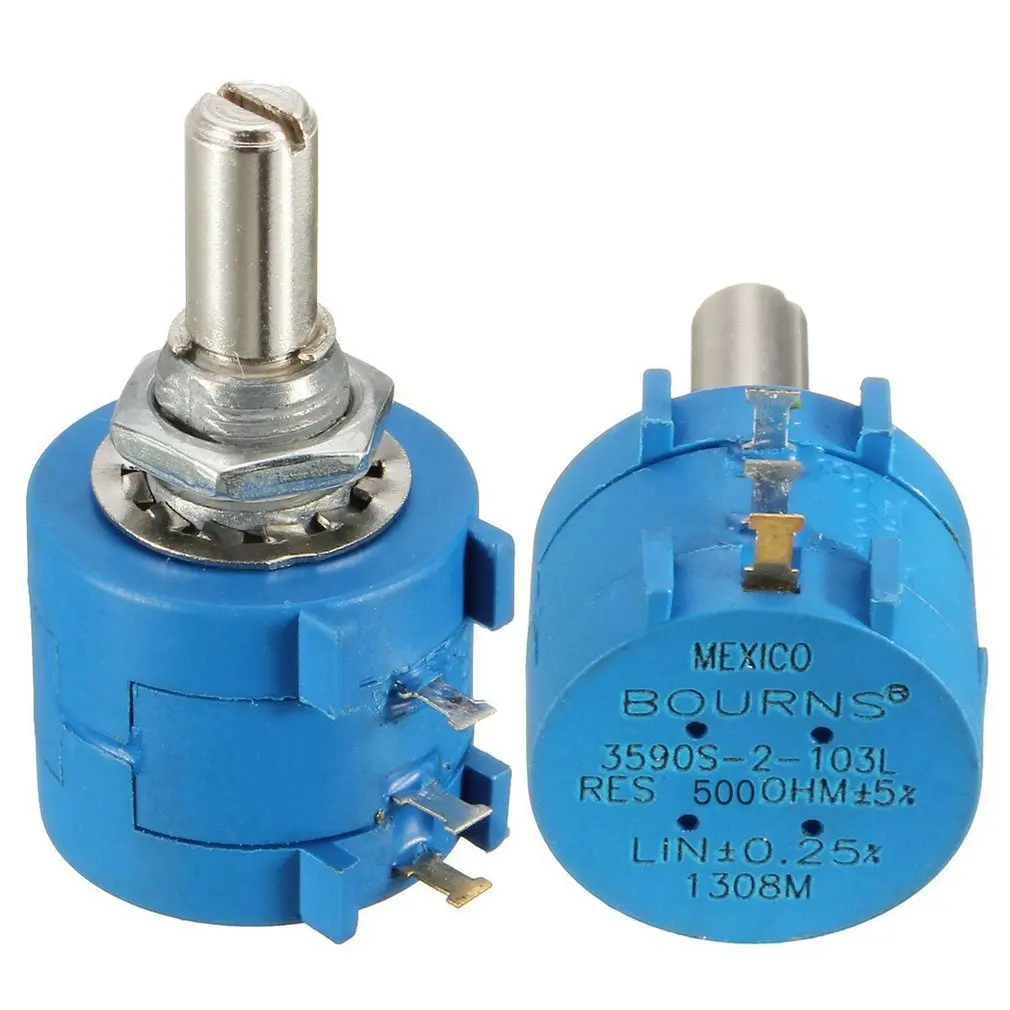 3590S Precision Multiturn Potentiometer 10 Ring Adjustable Resistor Wirewound Variable multi-turn POT 500 Ohm | Строительство и