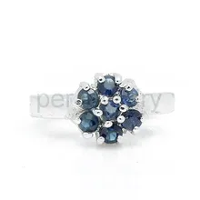 Натуральный настоящий сапфир или рубиновый обруч серьги 925 стерлингового серебра ювелирные украшения 0.1ct* 14 шт драгоценный камень# C992611