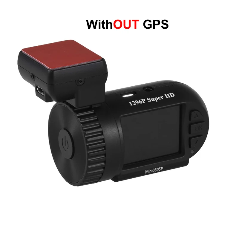 Conkim мини 0805P Автомобильный видеорегистратор 1296p 30fps H.264 WDR gps DVR видео регистратор датчик парковки Защита от низкого напряжения конденсатор - Название цвета: 0805P None GPS