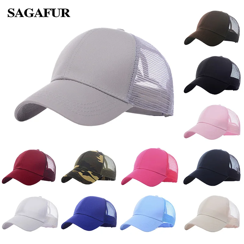 Женская бейсбольная кепка конский хвост Snapback Повседневная Спортивная