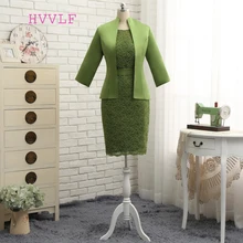 Plus Size 2018 Mother Of The Bride Dresses Sheath Knee Length With Jacket Lace Wedding Party Dress Mother Dress For Wedding