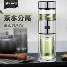 Пользовательская новая горячая Топ-класс чашка для воды двухслойная стеклянная офисная бутылка для питьевой воды модная мультяшная Подарочная кружка сделать чай