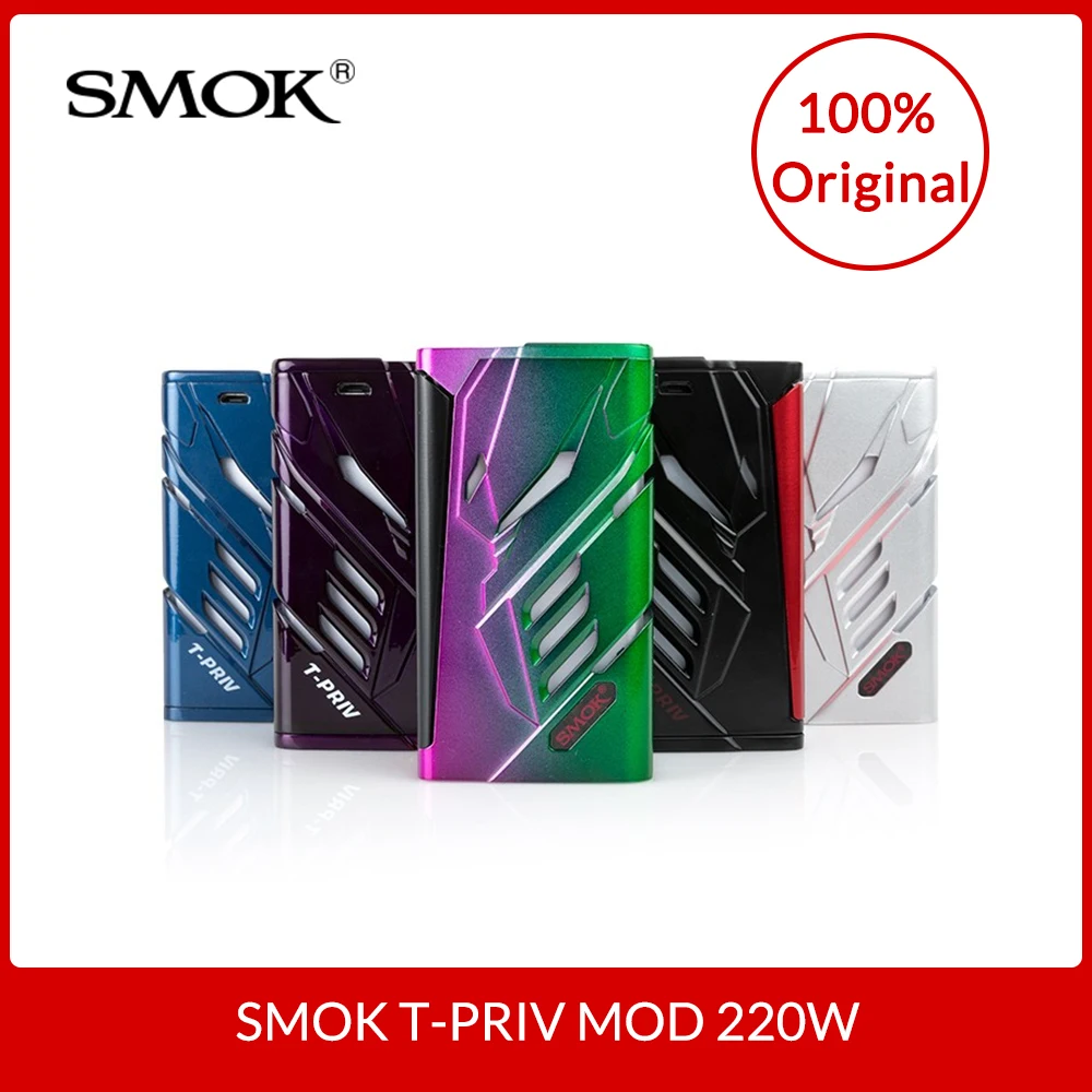 

Original SMOK T-Priv Mod 220W TC/VW Vape Mod Fits TFV8 Big Baby Tank For Electronic cigarette T priv vape Kit