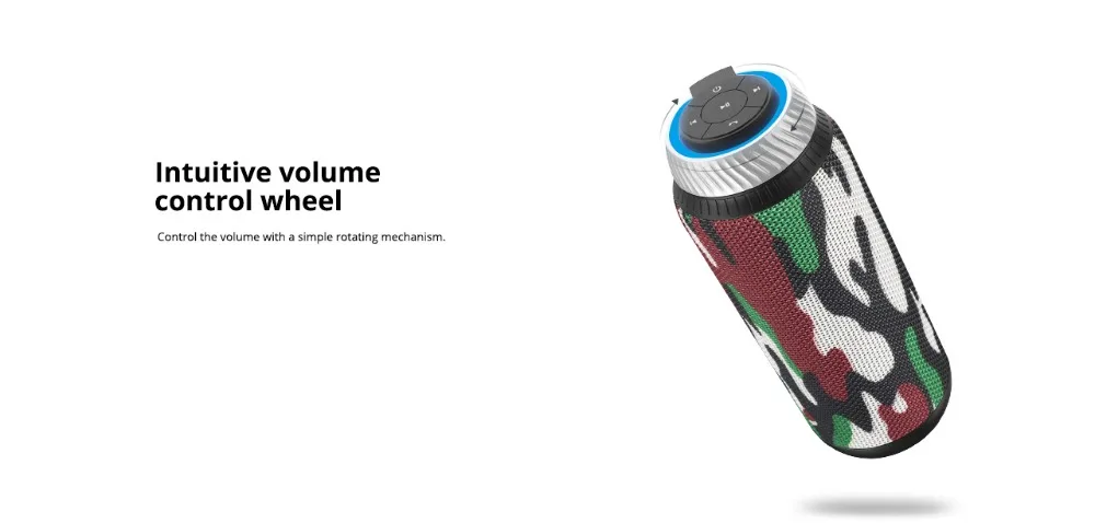 Tronsmart Element T6 Bluetooth Speaker 25W Portable Speaker with 360 Stereo Sound Soundbar Column 15H Play Time-Camouflage