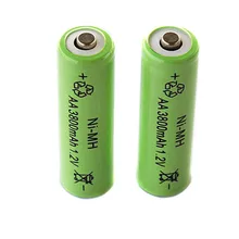 

2 Pieces/Lot AA Rechargeable Battery Pointed 3800mAh 1.2V NI-MH Batteries For Remote Remote Control Toy Light