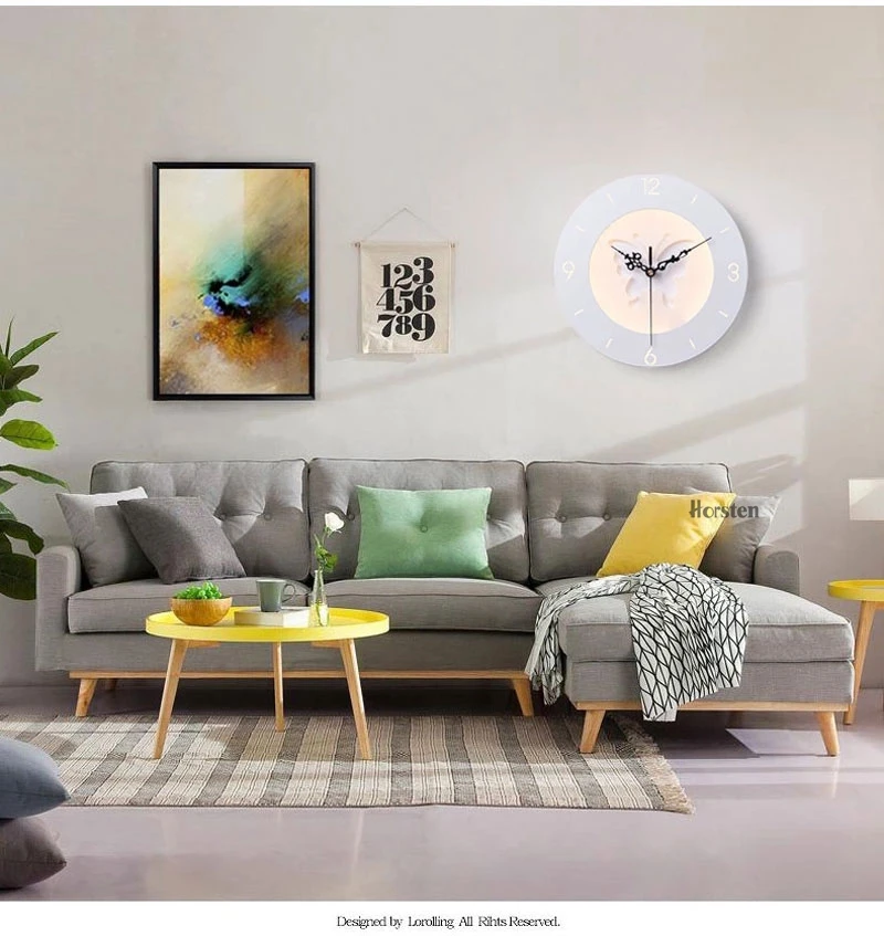 Modern Creative Clock Design LED Wall Lamp Nordic Simple Decorative Wall Lights For Living Room Bedroom Kids Room Aisle (4)