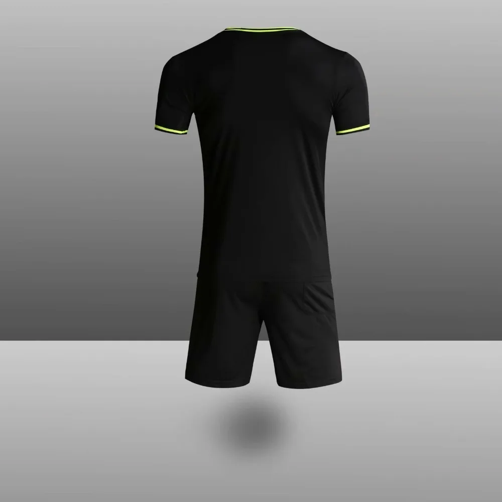 Soccer Referee Jerseys Kit Professional Competition Referee Clothing V-neck Football Judge Uniforms Short Sportswear