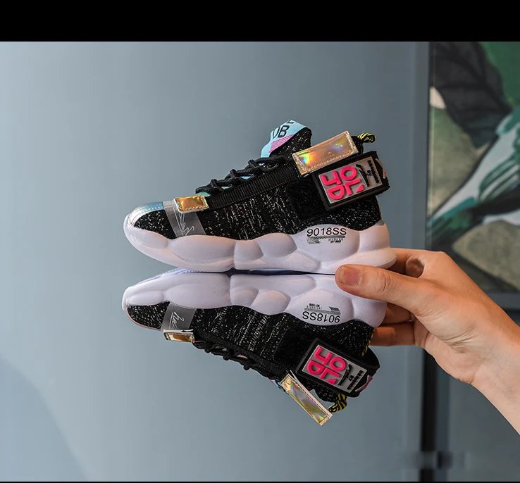 Bakkotie Kids New Autumn Sports Shoes Baby Girls Breathable Black Casual Running Shoes Boys Fashion Soft Brand Sneakers