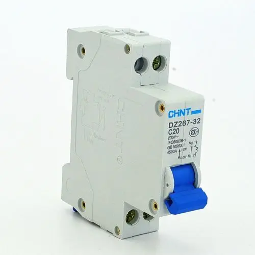 

CHINT Circuit breaker MCB DZ47 C Type 1Pole 20Amp 230/400V