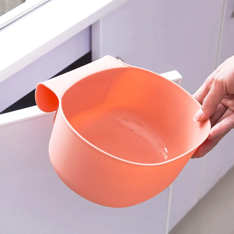 Storage Box Kitchen Hanging Bin Large Hanging Trash Cans Househoold No Cover Plastic Garbage Debris Basket Bathroom Storage Box (6)